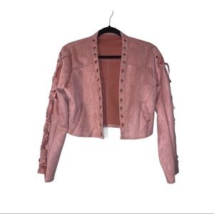 Pink crop jacket